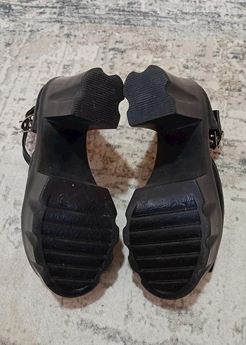 Siyah Platform Topuklu Kadın Ayakkabı - Görsel 6