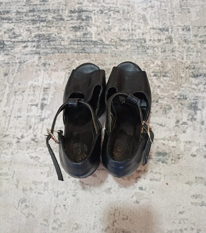 Siyah Platform Topuklu Kadın Ayakkabı - Görsel 5