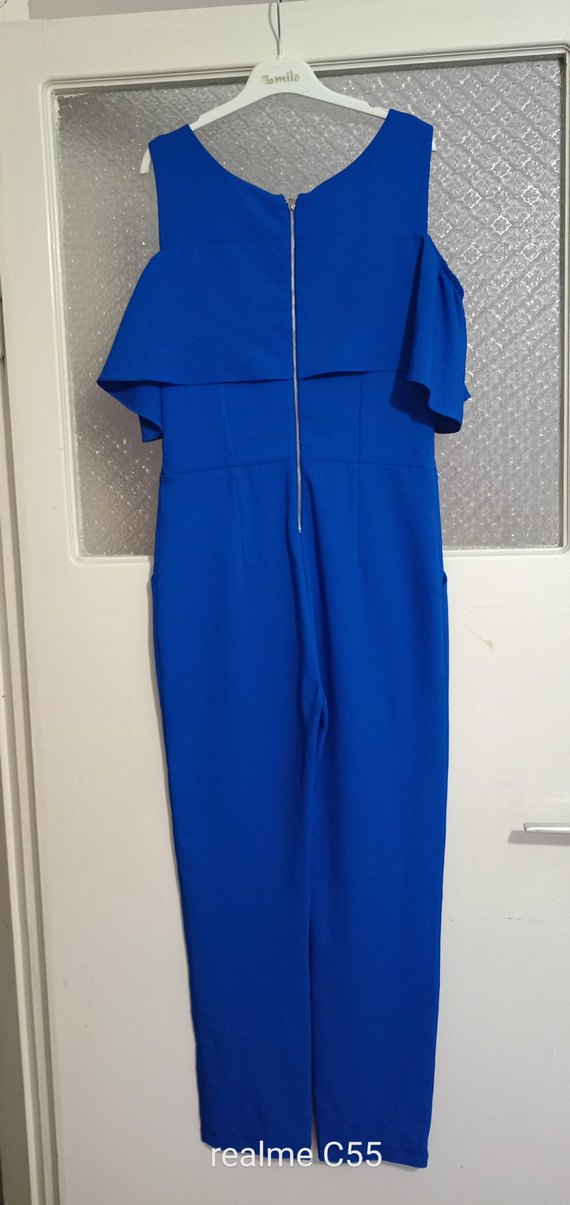 Kadın Mavi Midi Uzun Tulum - Görsel 2