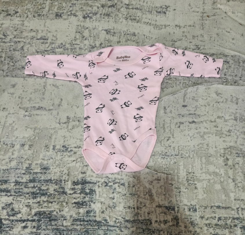 Uzun Kollu Pembe Bebek Body - Görsel 2