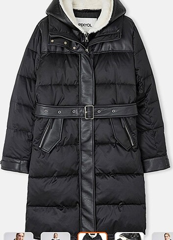 40 Beden İpekyol colorblock mont 
