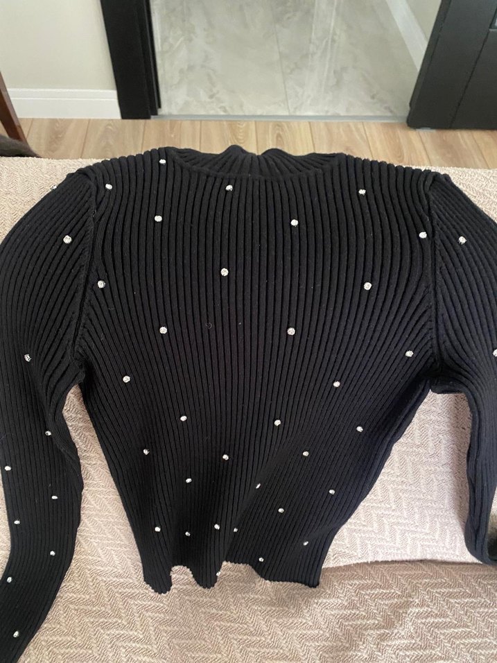 Zara Tasli Siyah Balikci Kazak - Görsel 2