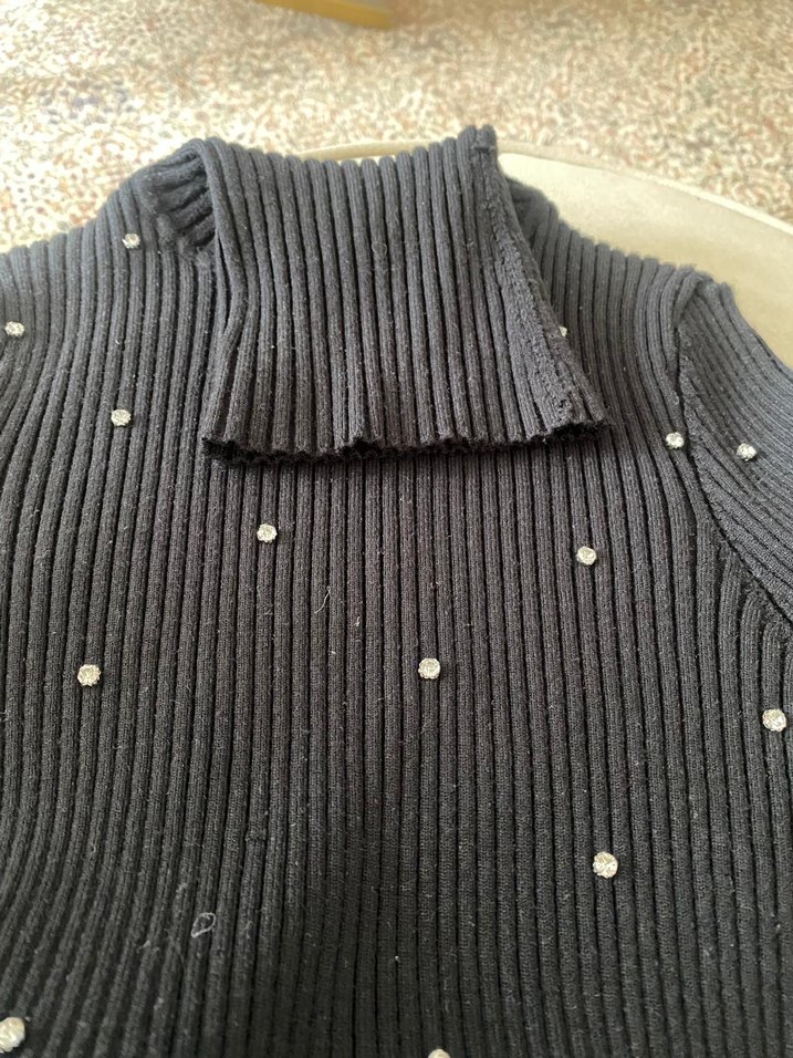 Zara Tasli Siyah Balikci Kazak - Görsel 3