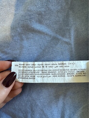 Zara Mavi Yakasiz Gomlek - Görsel 10