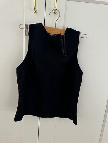 Mango Siyah Kolsuz Bluz - Görsel 3