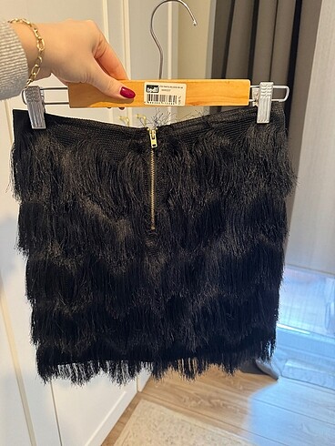 H&M H&M Siyah Puskullu Etek