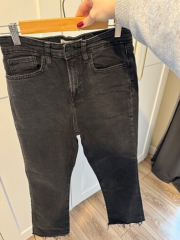 38 Beden Zara Siyah Flare Jeans Kot Pantolon