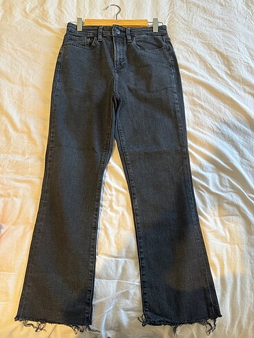 Zara Siyah Flare Jeans Kot Pantolon - Görsel 5