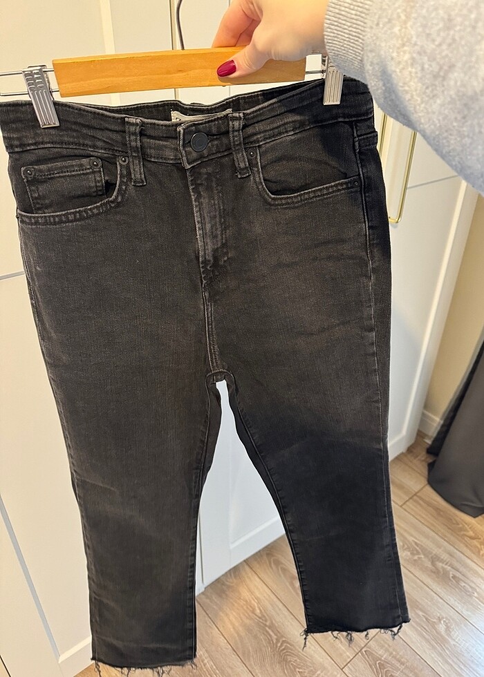 Zara Siyah Flare Jeans Kot Pantolon - Görsel 3