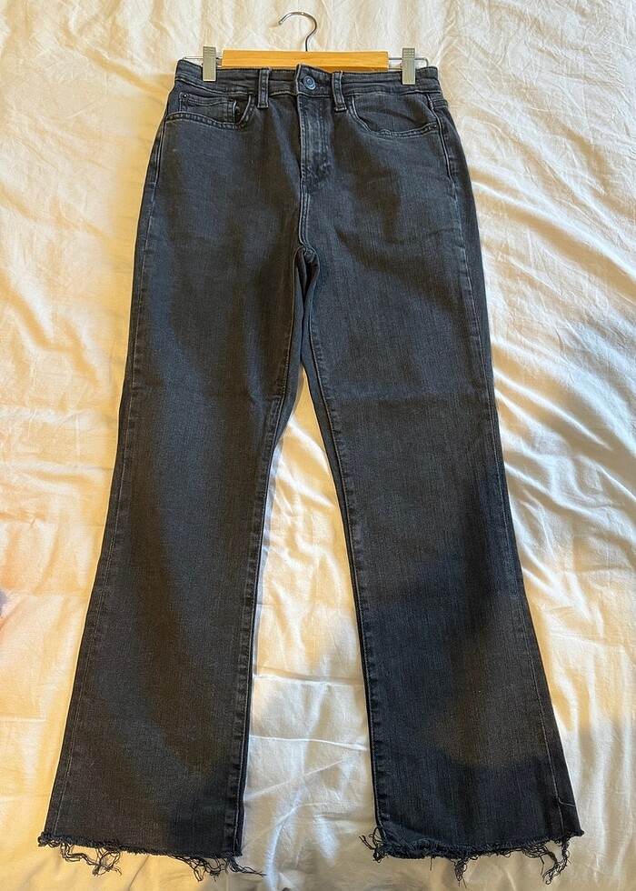 Zara Siyah Flare Jeans Kot Pantolon - Görsel 5