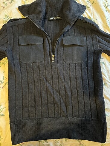 Neil Barrett Lacivert Fermuarli Kazak - Görsel 2