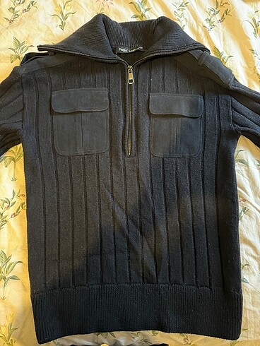 Neil Barrett Lacivert Fermuarli Kazak - Görsel 3