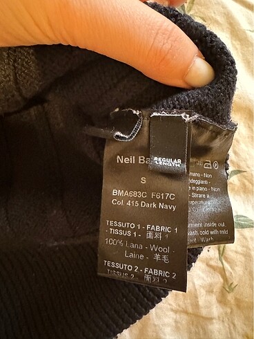 Neil Barrett Lacivert Fermuarli Kazak - Görsel 9