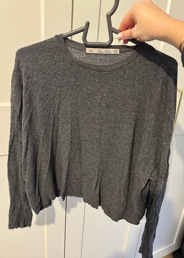 Zara Gri Kazak - Görsel 3