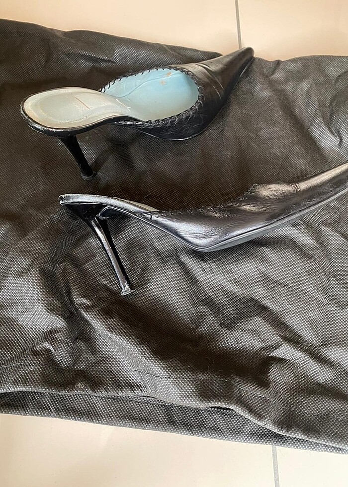 Inci Siyah Sivri Burun Terlik - Görsel 4