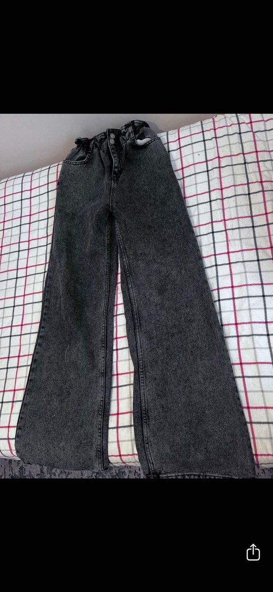 Gri Kadın Kot Pantolon - Görsel 2