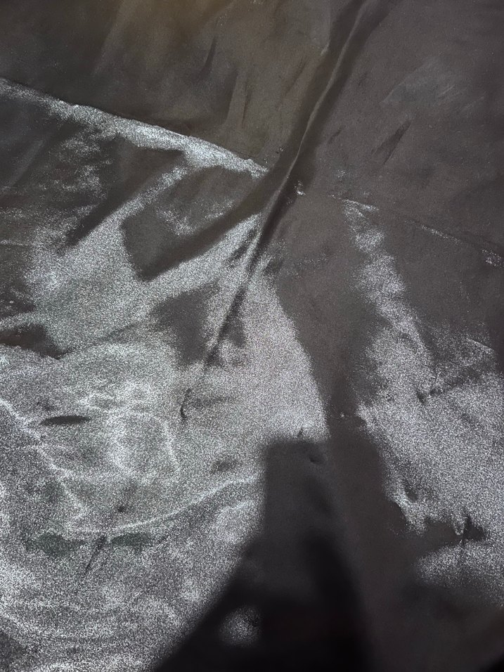 Siyah Kadın İpek Görünümlü Drape Şal - Görsel 3