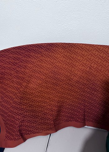 Kahverengi Kadın eşarp Dökümlü, Parlak - Görsel 2