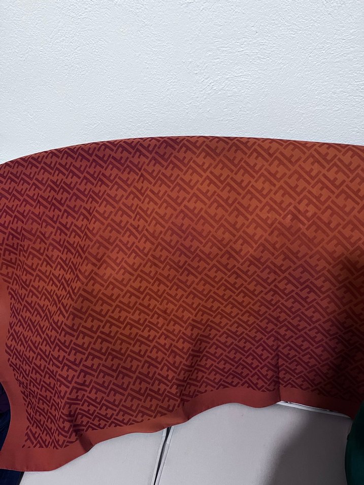 Kahverengi Kadın eşarp Dökümlü, Parlak - Görsel 2