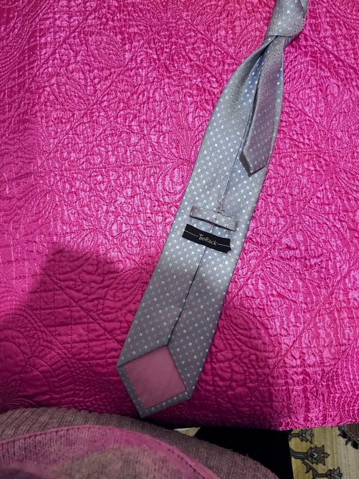 Gri Noktalı Erkek Kravat - Görsel 2