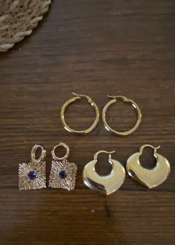 Accessorize Altın Renk Çelik Halka Küpeler