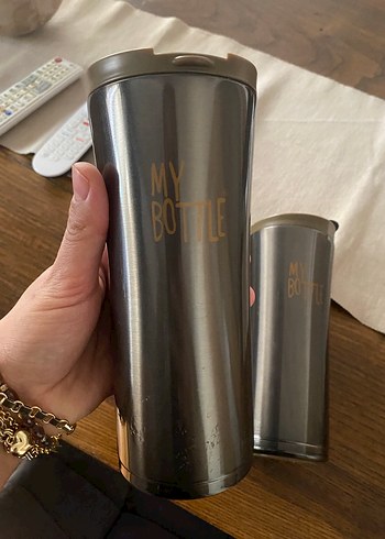 Gri Termos Bardaklar - 2 Adet - Görsel 2