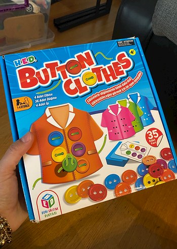 Renkli Düğmeli Giysi Eğitici Oyuncak - Görsel 2