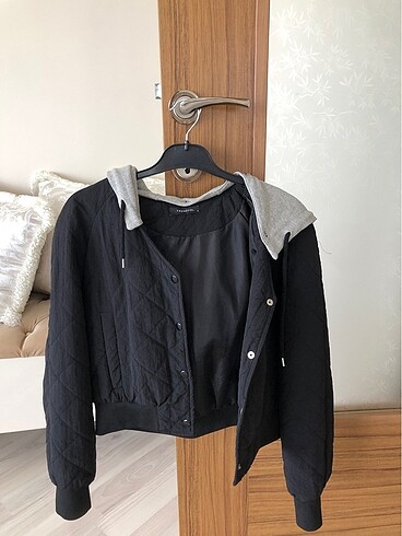 Siyah bomber ceket