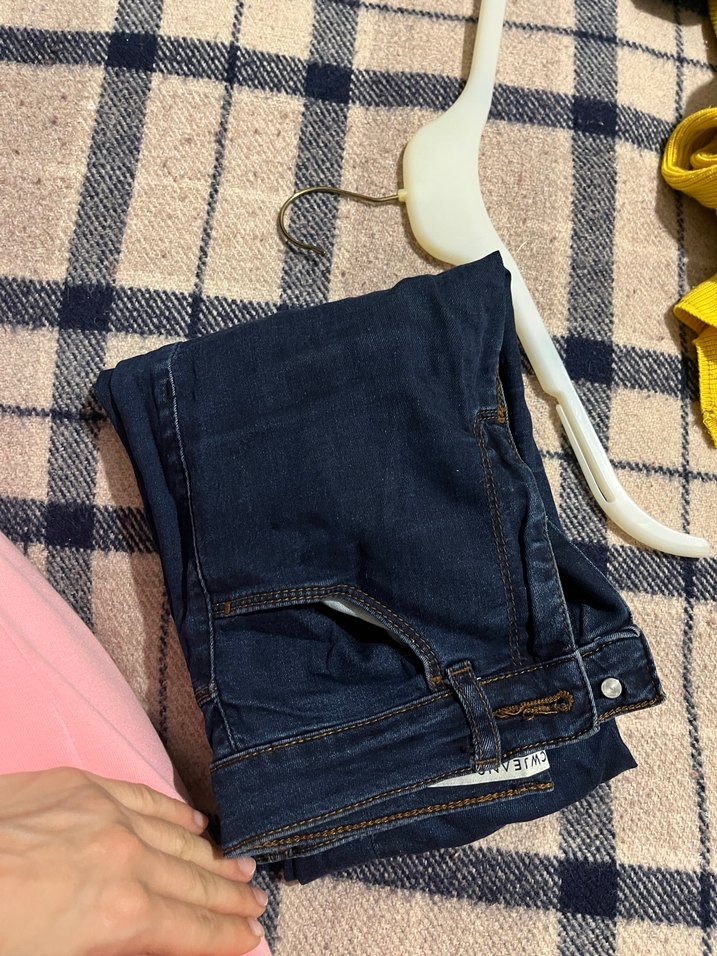 Kadın Mavi slim fit  Kot Pantolon - Görsel 2