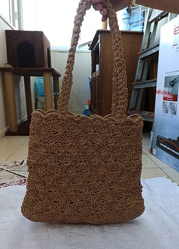 Diğer kağıt ip hasır örgü çanta