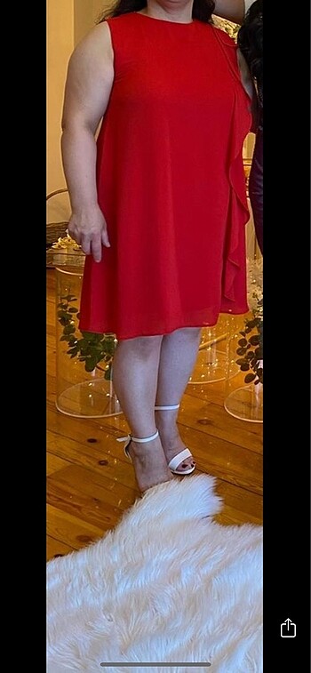 Adil Işık kırmızı elbise - Görsel 5