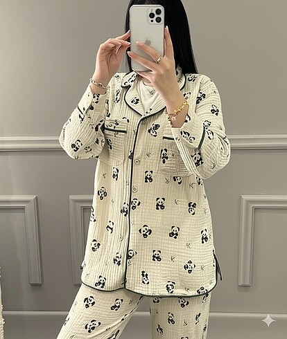 Pandalı pijama takımı