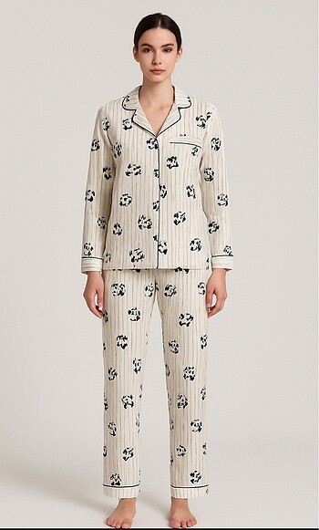 Pandalı pijama takımı