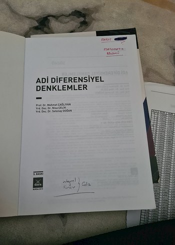 Adi Diferensiyel Denklemler Kitabı