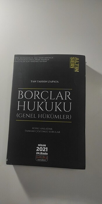 Borçlar genel hükümler tan Tahsin zapata