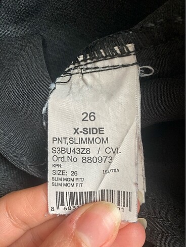 26 Beden Yüksek bel mom jean