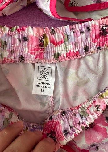 Çiçek Desenli Pembe Bohem Kız Şort - Görsel 3