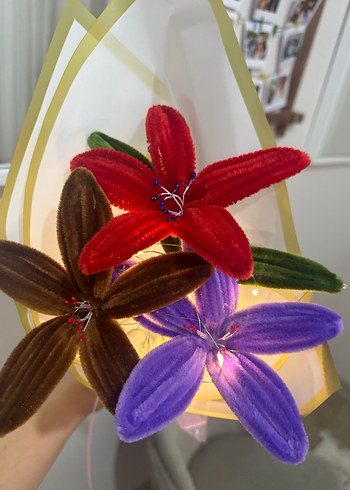 Bohem Tarzda Renkli El Yapımı Çiçek Buketi - Görsel 2