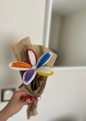 Renkli Bohem El Yapımı Çiçek Buketi - Görsel 2