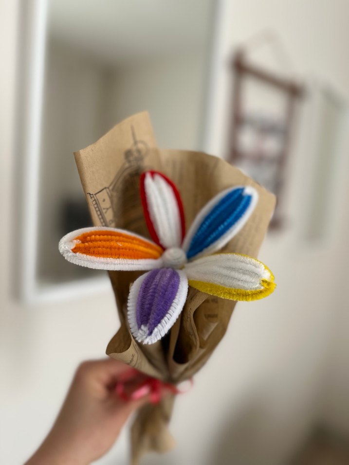 Renkli Bohem El Yapımı Çiçek Buketi - Görsel 3