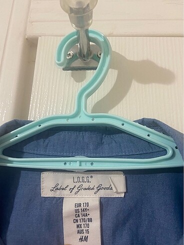 l Beden mavi Renk H&M gömlek elbise