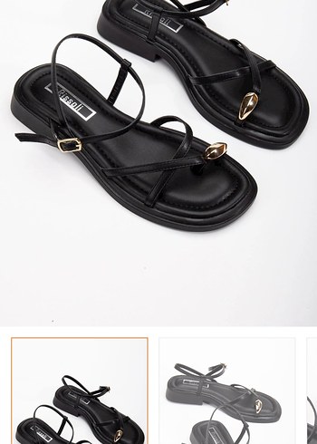 Diğer Siyah Minimalist Kadın Sandalet