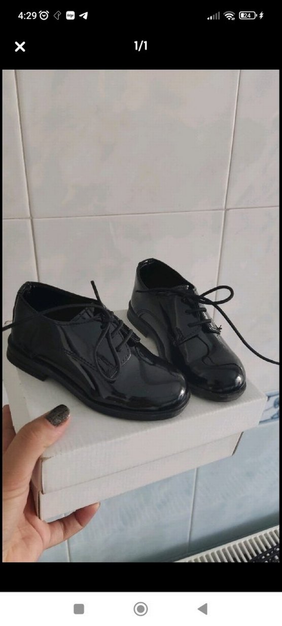 Erkek Çocuk Siyah Rugan Özel Ayakkabı - Görsel 2