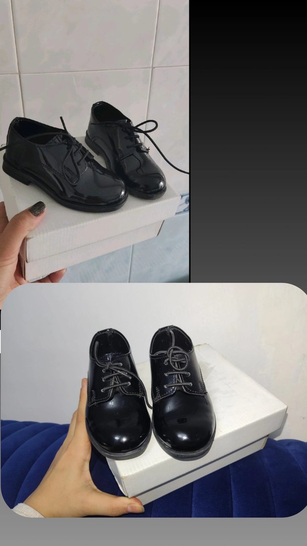 Erkek Çocuk Siyah Rugan Özel Ayakkabı - Görsel 3