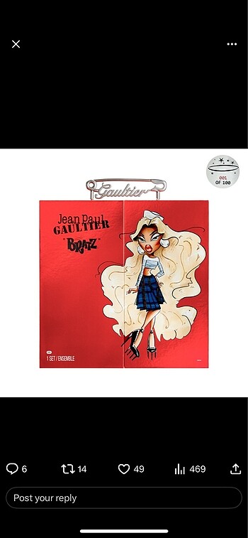 Jean Paul Gaultier Special Bratz SATILDI
