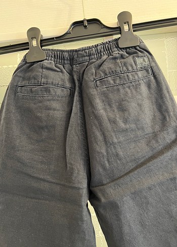 6 Yaş Beden Erkek Çocuk Lacivert Keten Pantolon
