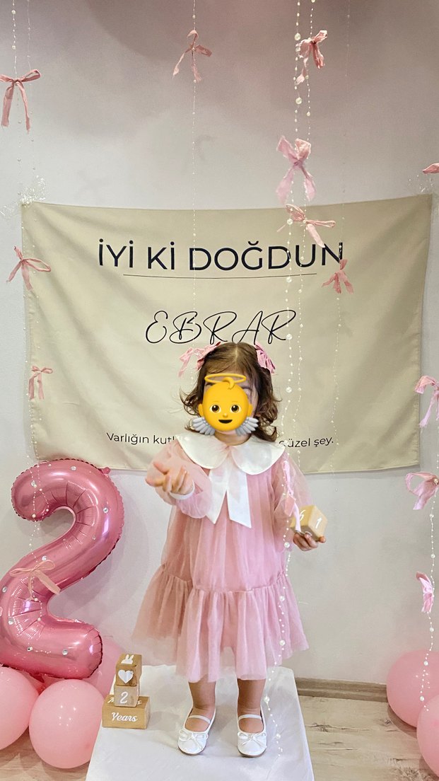 Pembe Bohem Ruffle Kız Elbise - Görsel 2