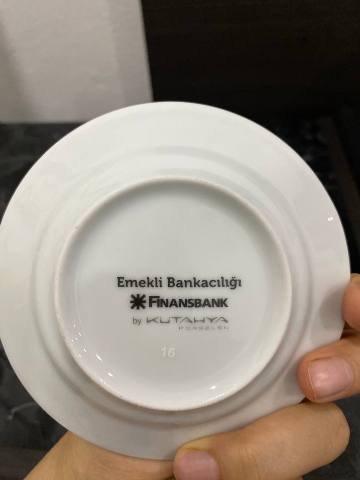 Renkli Desenli Türk Kahvesi Fincanı ve Tabağı - Görsel 3