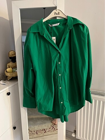 Zara yeşil gömlek