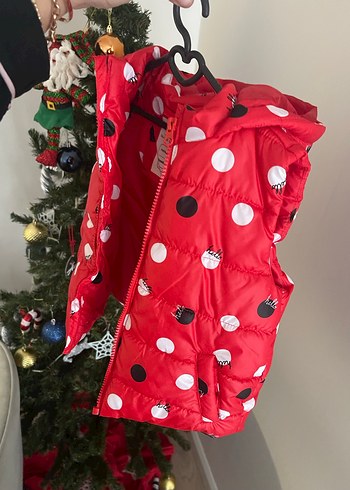 Kız Çocuk Renkli Baskılı Fermuarlı Yelek - Görsel 5